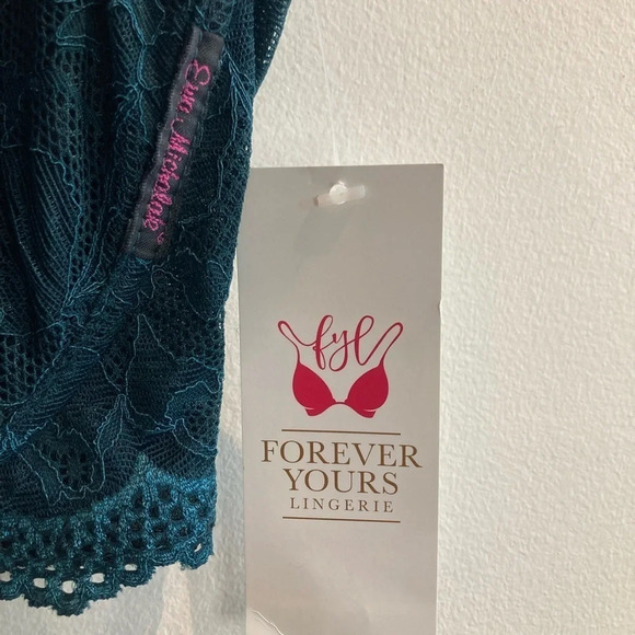 EWA MICHALAK Sz 32 J Emerald Lace Adjustable Straps Underwire Unpadded Bra NWT - Picture 3 of 13